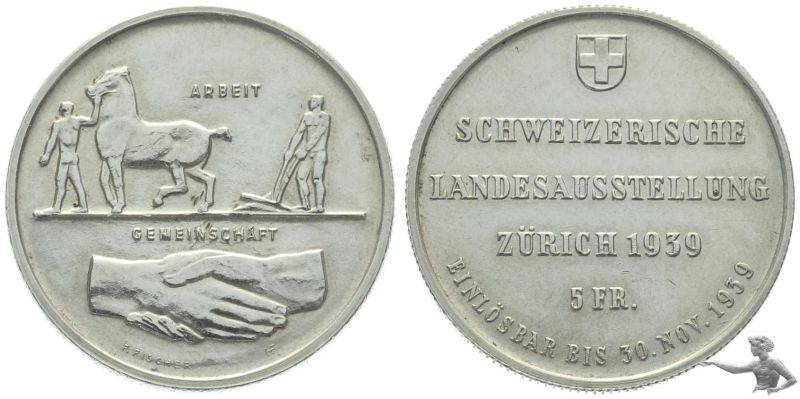 5 Franken 1939 B Landesausstellung Zürich